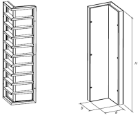 Щит угловой наружный 0,3х0,3х3,3 профиль 2,5 мм