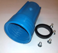 Соплодержатель 25 мм (пластик, резьба, синий)