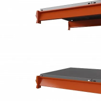 Секция приставная стеллажа металлического Оптима, 4000x1250x785 мм. Полки: 6 шт. метал.