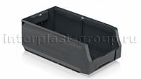 Складской лоток/контейнер для зап. частей, крепежей, темно-серый, 400x225x150 мм