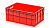 Ящик для молока, мяса, овощей и фруктов сплошной усиленный красный