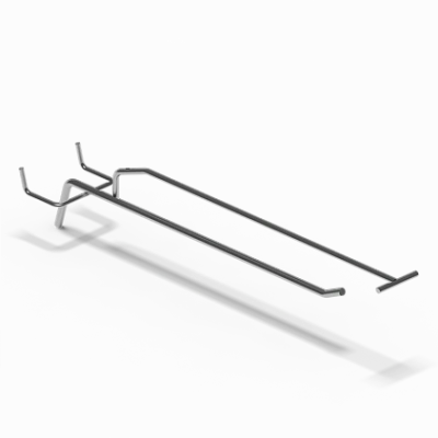 Крючок одинарный с ценникодержателем 300 мм для перфорации