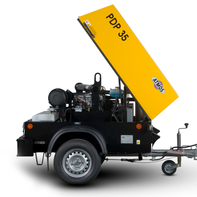 Компрессор передвижной ATMOS PDP35 - 7 бар (регулируемая ходовая часть)